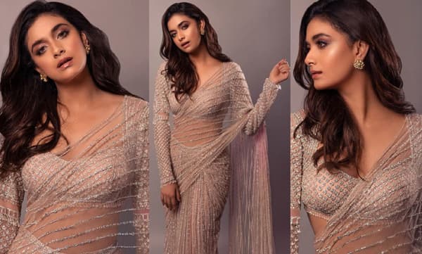 സാരിയില്‍ അതിമനോഹരിയായി കീര്‍ത്തി സുരേഷ്; ചിത്രങ്ങള്‍