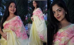 ഫ്‌ളോറല്‍ സാരിയില്‍ തിളങ്ങി അഹാന കൃഷ്ണ; ചിത്രങ്ങള്‍


