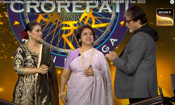 revathy, kajol and amitabh bachchan on kaun banega crorepathi 