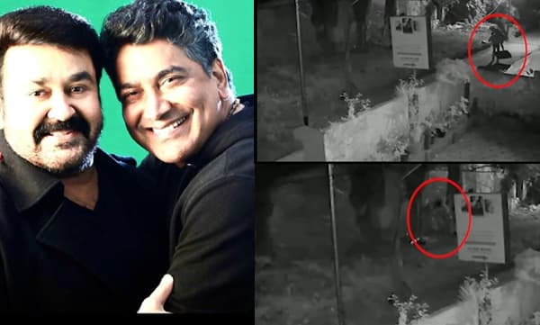ഇതാണ് ഒടിയനെ കൊണ്ടു പോയ കള്ളന്‍- മോഹന്‍ലാല്‍ ശില്‍പ്പം അടിച്ചുമാറ്റുന്ന കള്ളന്റെ സിസിടിവി ദൃശ്യങ്ങള്‍