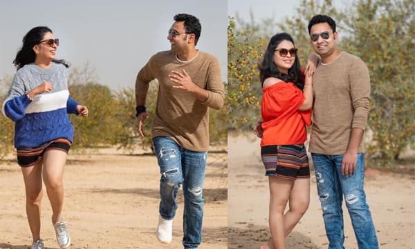 Radhika and her husband Abhil Krishna