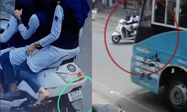 രക്ഷപ്പെട്ടത് തലനാരഴിയ്ക് ; അപകടകരമായ സ്‌കൂട്ടര്‍ ഓടിച്ചിരുന്നു വിദ്യാര്‍ഥിനി​​ക്കതിരെ കേസ്

