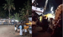 ഉത്സവത്തിനിടെ തെച്ചികോട്ട് രാമചന്ദ്രന്‍ ഇടഞ്ഞു ; ഒന്നാം പാപ്പാന് ഗുരുതര പരിക്ക്