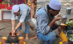 മതസൗഹാര്‍ദത്തിന്റെ മുഖമായി മാറി അമിത് ഖാന്റെ ആറ്റുകാല്‍ പൊങ്കാല; ഏറ്റെടുത്ത് സമൂഹമാധ്യമങ്ങള്‍