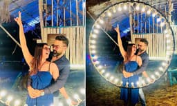 പ്രകാശവലയത്തിനുള്ളില്‍ പ്രണയാതുരരായി അമൃതയും ഗോപി സുന്ദറും