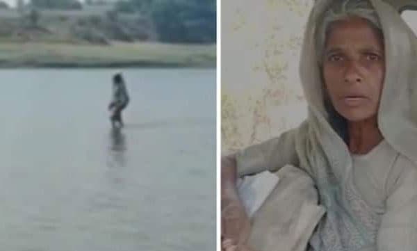 നദിയുടെ മുകളിലൂടെ നടന്നത് നര്‍മ്മദാ ദേവിയുടെ അവതാരമെന്ന് പ്രചരണം ; കാണാനും അനുഗ്രഹം വാങ്ങാനും ജനത്തിരക്ക്, ഗതാഗതം സ്തംഭിച്ചു, പോലീസെത്തി