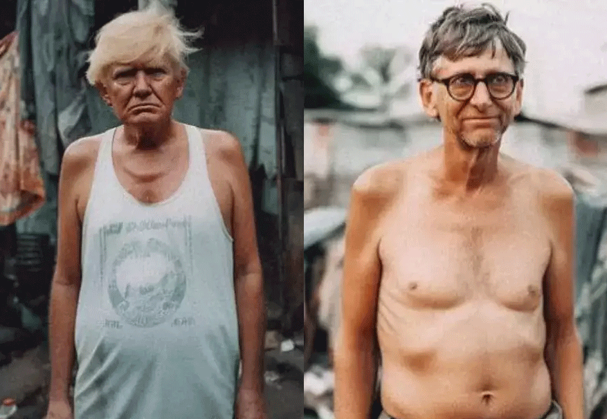 വമ്പന്‍ പണക്കാരായ എലോണ്‍ മസ്‌ക്കും ഡൊണാള്‍ഡ്ട്രംപും പാവപ്പെട്ടവരായാല്‍ എങ്ങിനിരിക്കുമെന്ന് കണ്ടിട്ടുണ്ടോ? 