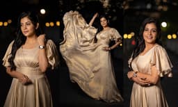 ബെയ്ജ് നിറത്തിലുളള സില്‍ക്ക്  ഗൗണില്‍ അതീവ സുന്ദരിയായി ശിവദ; ചിത്രങ്ങള്‍