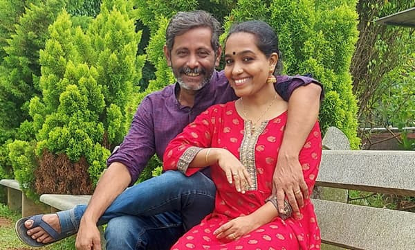 Rajesh Sharma with wife Rashmi Ramachandran