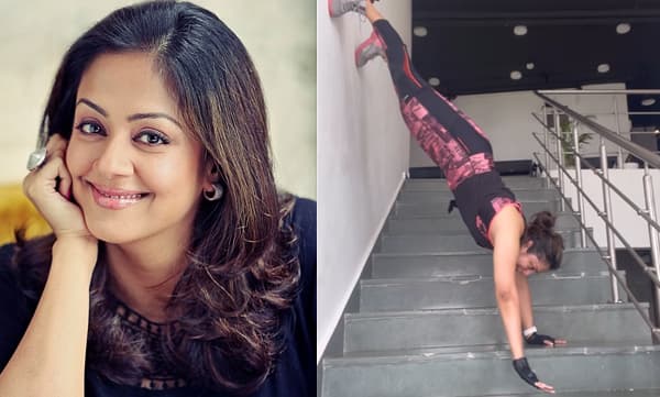 Jyothika doing  incredible inverted workouts (Image Source: Instagram)