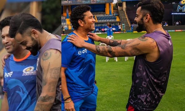 Sachin Tendulkar and Virat Kohli meet at the Wankhede Stadium (Image Source: Twitter) 9