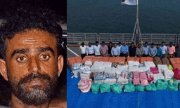 പുറംകടലില്‍ മയക്കുമരുന്ന് കടത്തുകാര്‍ മുക്കിയ കപ്പലില്‍ ആധുനിക തോക്കുകള്‍ ഉള്‍പ്പെടെയുള്ള ആയുധങ്ങളും