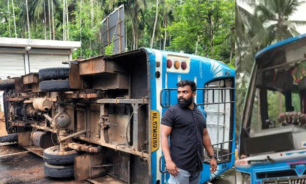കോഴിക്കോട് നിയന്ത്രണം വിട്ട ബസ്  മറിഞ്ഞ് യാത്രക്കാര്‍ക്ക് പരിക്ക്; അപകട കാരണം അമിതവേഗമെന്ന് ദൃക്‌സാക്ഷികള്‍
