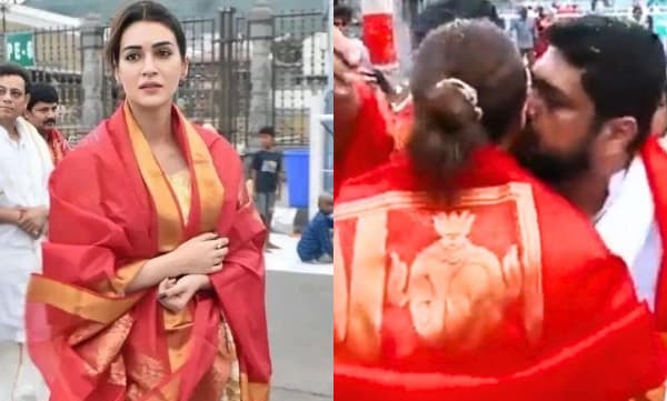 Kriti Sanon and Director Om Raut in Thirupathi Temple 