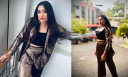 ഗോള്‍ഡന്‍ ബ്രൗണ്‍ ഷിമ്മര്‍ ഡ്രസ്സില്‍ സ്റ്റൈലിഷ് ലുക്കില്‍ പാര്‍വ്വതി കൃഷ്ണ, ട്രെന്‍ഡിംഗായി ചിത്രങ്ങള്‍