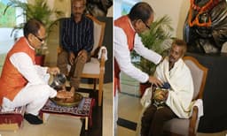 'ഞാന്‍ ക്ഷമ ചോദിക്കുന്നു'; മുഖത്ത് മൂത്രമൊഴിച്ച ആദിവാസി യുവാവിന്റെ കാലുകഴുകി മധ്യപ്രദേശ് മുഖ്യമന്ത്രി