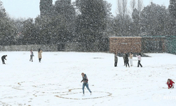 മഞ്ഞു പുതച്ച് ദക്ഷിണാഫ്രിക്കയിലെ ജോഹന്നാസ് നഗരം ; വെള്ളപുതച്ച് തെരുവുകളും പുല്‍മേടുകളും 