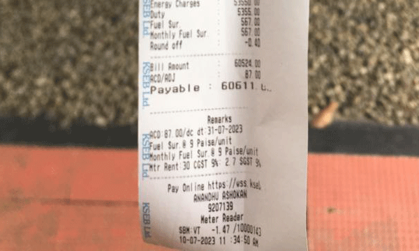 സാധാരണ 2000 - 2500 രൂപ അടച്ചിരുന്ന വീട്ടുകാര്‍ക്ക് പോലും വൈദ്യുതിബില്‍ 30,000 മുതല്‍ 60,000 രൂപ വരെ ; തൊടുപുഴയില്‍  ഗാര്‍ഹിക ഉപഭോക്താക്കള്‍ക്ക് കെ.എസ്.ഇ.ബിയുടെ പ്രഹരം 