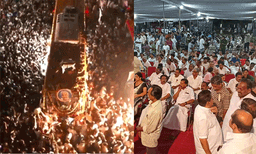 ഉറങ്ങാതെ കോട്ടയവും തിരുനക്കരയും ; ഉമ്മന്‍ചാണ്ടി തിരുനക്കരയിലേക്ക് ; ലക്ഷങ്ങളുടെ ആദരമേറ്റുവാങ്ങി വിലാപയാത്ര