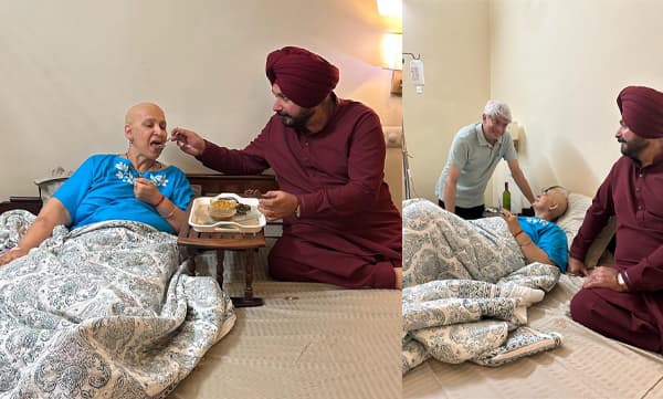 Navjot Singh Sidhu with wife Navjot Kaur Sidhu at hospital (Image Source: Twitter)