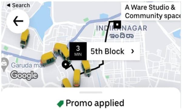 വെറും 6 രുപയ്ക്ക് ഒരു യൂബര്‍ യാത്ര: ബെംഗളൂരു നഗരത്തിലെ അനുഭവം പങ്കുവച്ച് യുവതി 
