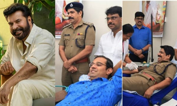മമ്മൂട്ടിയുടെ ജന്മദിനത്തോടനുബന്ധിച്ച്  സ്‌പെഷ്യല്‍ രക്തദാനം; പങ്കാളികളായി എംഎല്‍എ മുതല്‍ എസിപി വരെ