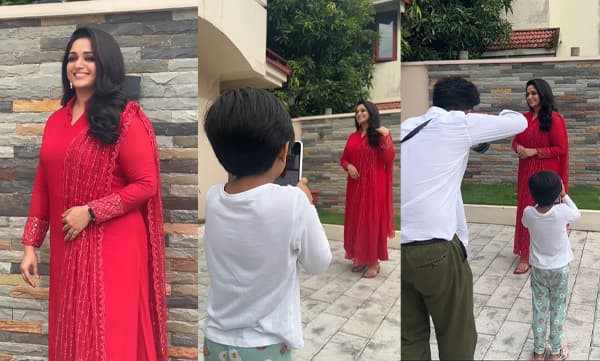 Kavya Madhavan and daughter Mahalakshmi (Image Source: Instagram)