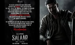 കാത്തിരിപ്പ് നീളും; പ്രഭാസ് ചിത്രം സലാറിന്റെ റിലീസ് മാറ്റി 
