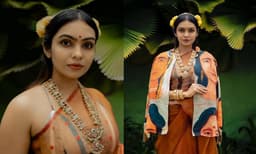 സാരിയില്‍ സ്‌റ്റൈലിഷ് ലുക്കില്‍ തന്‍വി; എന്തൊരഴകാണെന്ന് ആരാധകര്‍ 
