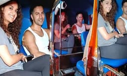 വരുണ്‍ ധവാനൊപ്പം കീര്‍ത്തിയുടെ ഓട്ടോ യാത്ര; വീഡിയോ

