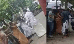 വിവാഹമോചനത്തെ ചൊല്ലി  തര്‍ക്കം: കോടതി വളപ്പില്‍ തമ്മില്‍ തല്ലി യുവതിയും ഭര്‍ത്തൃസഹോദരിയും
