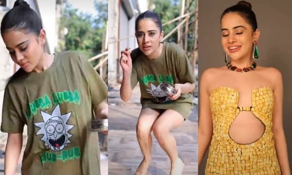 ഉപയോഗ ശേഷം വലിച്ചെറിയുന്ന സിഗരറ്റ് കുറ്റികള്‍കൊണ്ട് ഉര്‍ഫി ജാവേദ് തയ്യാറാക്കിയത് ഒരു ഗംഭീര ഗൗണ്‍