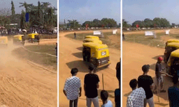 ഓട്ടോ റിക്ഷാ റേസ്  സാമൂഹിക മാധ്യമങ്ങളില്‍ വൈറലാകുന്നു