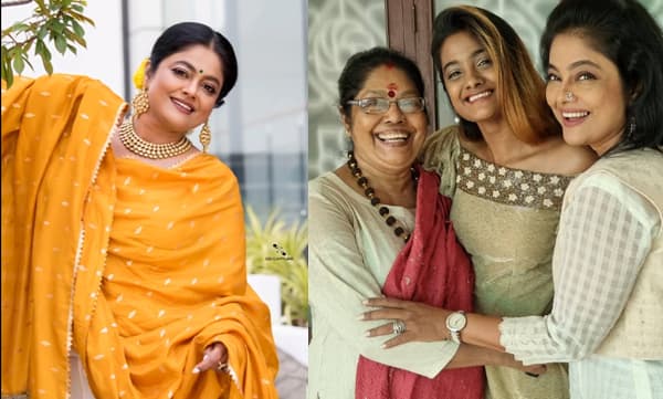 Manju Pillai with mother and daughter (Image Source: Instagram)