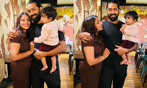 Mythili with baby and husband (Image Source: Instagram)