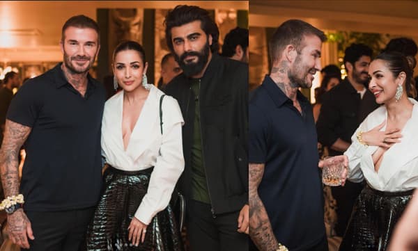 Malaika Arora with Arjun Kapoor and David Beckham (Image Source: Instagram)