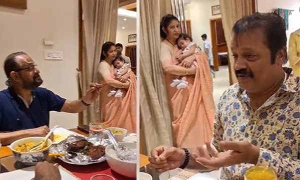 Suresh gopi visits music director ousepachan's house (Image source: Facebook)
