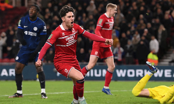 കരാബാവോ കപ്പ് സെമി : ആദ്യപാദത്തില്‍ മിഡില്‍സ്ബറോ ചെല്‍സിയെ അട്ടിമറിച്ചു