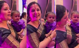 ആത്മജയെ താലോലിച്ച് ആനി; വീഡിയോ പങ്കിട്ട് വിജയ് മാധവ്