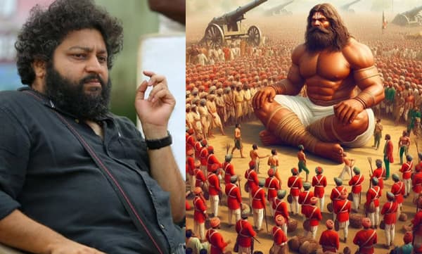 ഭീമാകാരനായ ഒരാൾ ധ്യാനത്തിൽ ചമ്രം പടഞ്ഞു ഇരിക്കുന്നു, ചുറ്റും കുറെ ആളുകളു, പുതിയ ആർട്ട്‌ പോസ്റ്റർ പങ്കിട്ട് ലിജോ ജോസ് പെല്ലിശ്ശേരി 