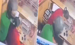 ബാങ്കില്‍ വനിതാ ക്യാഷറെ അരിവാള്‍ ചൂണ്ടി എട്ടര ലക്ഷം രൂപ കവര്‍ന്നു;പ്രതിയെ വെടിയുതിര്‍ത്ത് പിടികൂടി പോലീസ്