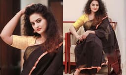 ബ്ലാക്ക് സാരിയില്‍ സ്റ്റൈലിഷ് ലുക്കില്‍ സുചിത്ര, സാരിയേക്കാള്‍ ശ്രദ്ധിക്കുന്നത് താരത്തിന്റെ അഡാര്‍ പോസും വശ്യതയുമെന്ന് ആരാധകര്‍