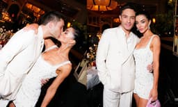 മകന്റെ കൈപിടിച്ച് വേദിയിലെത്തി​​, പരസ്പരം ചുംബിച്ച് എമിയും വെസ്റ്റ്‌വിക്കും; വൈറലായി താരത്തിന്റെ എന്‍ഗേജ്‌മെന്റ് പാര്‍ട്ടി 
