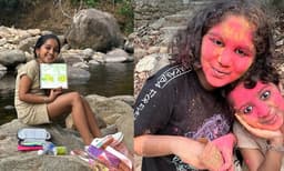 കൂട്ടുകാരിക്കൊപ്പം ഹോളി ആഘോഷിച്ച് ദേവനന്ദ; ചിത്രങ്ങള്