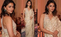 30 വർഷങ്ങൾക്ക് മുമ്പ്, 3500 മണിക്കൂറെടുത്ത് കൈകൊണ്ട് നിർമ്മിച്ച ഐവറി ഫ്ലോറൽ റേഷം സാരി ധരിച്ച് എലഗന്റ് ലുക്കില്‍ ആലിയ ഭട്ട് 