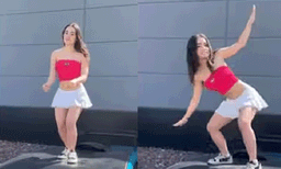 നിര്‍ത്തിയിട്ടിരുന്ന ലാംബോര്‍ഗിനിയുടെ മുകളില്‍ ഓടിക്കയറി നൃത്തം ചെയ്ത് യുവതി: നടപടി എടുക്കണമെന്ന് നെറ്റീസണ്‍സ് 