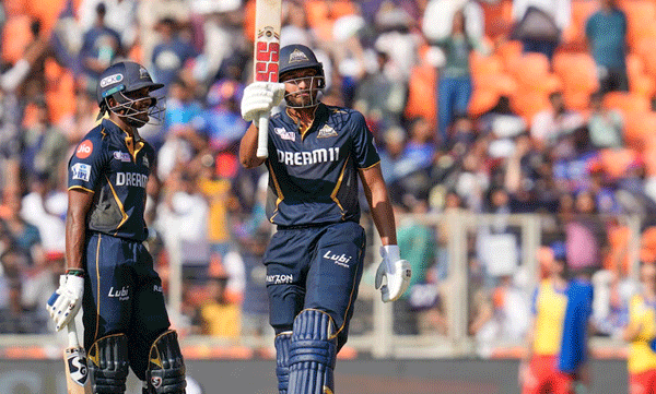 അടി അടിയോടടി; ഹിറ്റായി സായ് സുദര്‍ശൻ-ഷാരൂഖ് ഖാന്‍  കോമ്പോ,  ആര്‍സിബിക്ക്  മുന്നില്‍ കൂറ്റന്‍ വിജയലക്ഷ്യം  