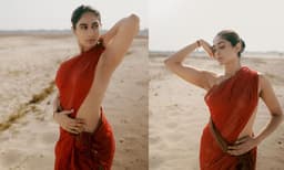 ബ്ലൗസ് ധരിക്കാതെ ചുവന്ന സാരിയിൽ ഹോട്ട് ലുക്കിൽ വാരണാസി ചിത്രങ്ങളുമായി ദീപ്തി സതി, ഇത്രയും ഗതികേടാണോ വീട്ടില്‍ എന്നതടക്കം കമന്റുകൾ 