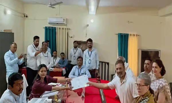 രാഹുല്‍ ഗാന്ധി റായ്ബറേലിയിൽ നാമനിര്‍ദേശ പത്രിക സമര്‍പ്പിച്ചു