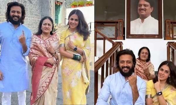 ലോക്‌സഭാ തിരഞ്ഞെടുപ്പ്; വോട്ട് രേഖപ്പെടുത്തി ജെനീലിയയും കുടുംബവും
